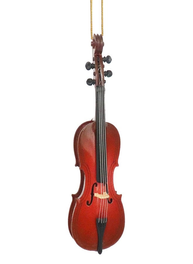 Dselvgvu 4.69" Wooden String Miniature Cello Hanging Ornament Mini Musical Instrument Replica Music Birthday Gifts Holiday Tree Home Decoration Display Ornament Model (4.69" Cello) - Image 5